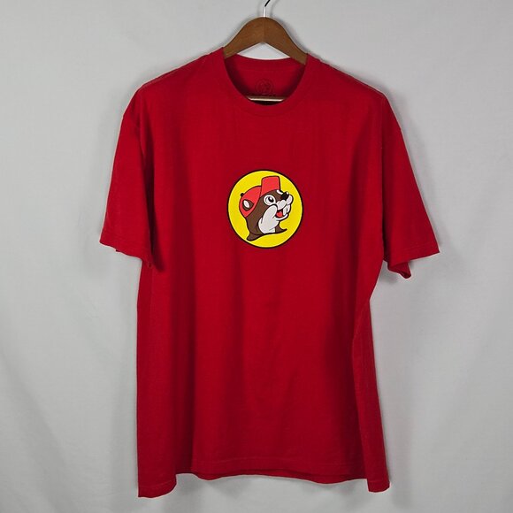 Buc-ee’s 2XL Red Logo Graphic T-Shirt Texas Souvenir Beaver Gas Station Tee - Picture 1 of 7